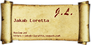 Jakab Loretta névjegykártya