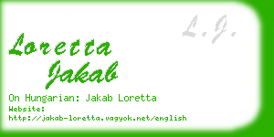 loretta jakab business card